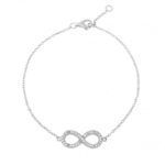 Art.-Nr. Lo-: ES-B-01-131 -003, Armband 'Unendlichkeit' mit Zirkonia, 925 Sterling Silber, 22,90€