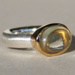 Art.-Nr. Ca-RS1201LQ Silberring vergoldet mit Lemonquarz,ca. 14x10 mm Cabochon, reduziert! 73,00€
