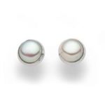 Art.-Nr. DUR-O5142 Ohrstecker ´´Betty`` groß, mit runder Perle, eingelassen in rhodiniertem 925er Sterlingsilber, 44,90€