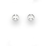 Art.-Nr. DUR-S1466 Ohrstecker "Peace" aus poliertem 925er Sterling-Silber,