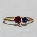 Art.-Nr. Ca-RS1648RI Silberring vergoldet mit div Steinen (Amethyst, Iolith, Rhodolith) 4mm, 3,5mm und 2mm, 69,00€