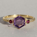 Art.-Nr. Ca-RS1650Z Silberring vergoldet mit Amethyst und Rhodolith" Steingröße: 8mm, 2,5mm, 99,00€