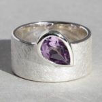 Art.-Nr. Ca-RS1727Z Silberring mit Amethyst, Ringschiene: 10mm breit, 127,00€