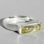 Art.-Nr. Ca-RS1720L Silberring mit Lemonquarz, Stein: 5x15mm Ringschiene oben: 5,5mm Ringschiene unten: 3mm, 135,00€