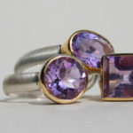 Art.-Nr. Ca-RS1201S Silberring vergoldet mit Amethyst ca. 14x10 mm, facettiert, 198,00€