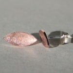 Art.-Nr. Ca- E1179C "Silberohrstecker -Navette- | rosé vergoldet" 14x6 mm, 49,90€