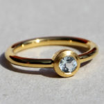 Art.-Nr. Ca-RS1473T Ring vergoldet -Fine- mit Topas 4 mm fac. Topas, nur noch in Gr. 52, 54 + 56 er ältlich, 43,50€