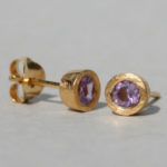 Art.-Nr. Ca- ES1473Z Ohrstecker -Fine- vergoldet mit Amethyst, REDUZIERT! 29,50€