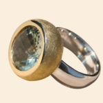 Art.-Nr. Ca- RS1304G Silberring vergoldet, Prasiolith, Durchmesser gesamt ca.19mm Durchmesser Stein ca.14mm, nur noch in Gr. 58 erhältlich, REDUZIERT! 198,00€