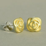 Art.-Nr. Ca- E1631Q "Silberohrstecker "Rose" vergoldet" Durchmesser: 9 mm, 87,00€