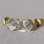 Art.-Nr. Ca-ES1635B Silberohrstecker vergoldet mit Bergkristall, Steingröße 8mm, 79,00€