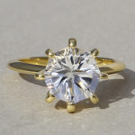 Art.-Nr. Ca-RS1731B Silberring mit Bergkristall, vergoldet, Maße Ringschiene: 2mm breit, Steinmaß: 10 mm, 155,00€
