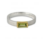 Art.-Nr. Ca-RS1771P Silberring mit 6x3mm Peridot, 18ct vergoldet, 94,00€