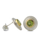 Art.-Nr. Ca-ES1767P Silberohrstecker mit 6mm Peridot, 18ct vergoldet, 14mm, 145,00€